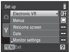 NIKON COOLPIX S225 - Displaying the Setup Menu - 5
