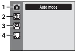 NIKON COOLPIX S225 - The Shooting-mode Selection Menu - 1