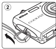NIKON COOLPIX S225 - Attaching the Camera Strap - 2