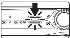 NIKON COOLPIX S225 - Press the power switch to turn on the camera. - 1