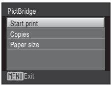 NIKON COOLPIX S225 - Choose Start print and press the Ⓞ button. - 1
