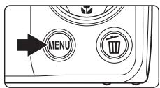 NIKON COOLPIX S225 - Press the MENU button in playback mode. - 1