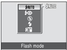 NIKON COOLPIX S225 - Use the multi selector to choose the desired flash mode and press the Ⓞ button. - 1