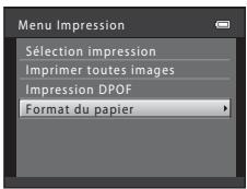 NIKON COOLPIX S6500 - Sélectionnez Format du papier à l'aide du sélecteur multidirectionnel et appuyez sur la commande Ⓞ. - 1