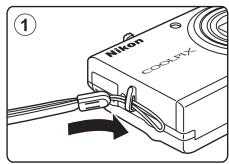 NIKON COOLPIX S6500 - Fixation de la dragonne de l'appareil photo - 1