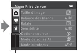 NIKON COOLPIX S6500 - Permutation entre les onglets - 2