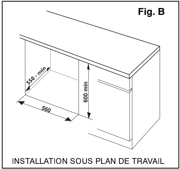 FAURE CFM749W1 FAE MP.FAU - Précautions d'encastrement : - 2
