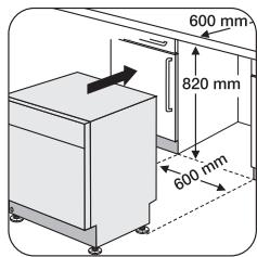FAURE FDF516S - Fitting under a counter - 1