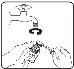 FAURE FWH6100P - Cleaning the water inlet filter - 1