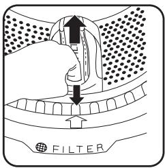 FAURE FWH6100P - Cleaning the drain filter - 4