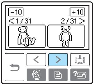BROTHER INNOV-IS 700E - Select a pattern. The operation is the same as in “Selecting Embroidery Patterns” (page 49). - 1