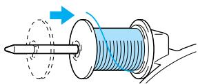 BROTHER INNOV-IS 700E - Slide the spool cap onto the spool pin. - 1