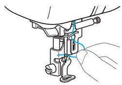 BROTHER INNOV-IS 700E - Threading the needle manually (without using the needle threader) - 2