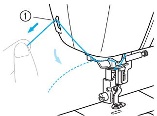 BROTHER INNOV-IS 700E - Cut the thread with the cutter on the left side of the machine. - 1