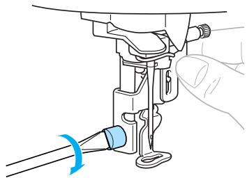 BROTHER INNOV-IS 700E - Firmly tighten the presser foot holder screw. Turn the screwdriver toward the front. - 1