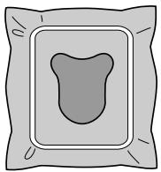 BROTHER INNOV-IS 700E - Apply a thin layer of fabric glue or spray adhesive to the back of the appliqué piece, and attach it in the appliqué position. - 2