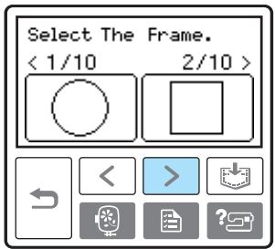 BROTHER INNOV-IS 700E - Select the frame shape. - 1