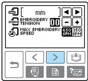 BROTHER INNOV-IS 700E - Press the item to be set. - 2