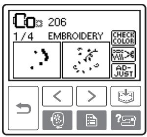 BROTHER INNOV-IS 700E - Prepare embroidery thread of the color shown on the screen. - 6