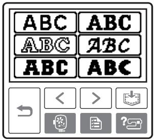 BROTHER INNOV-IS 700E - Select the character style. - 1