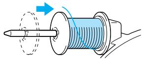 BROTHER INNOV-IS 700E - Slide the spool cap onto the spool pin. - 1