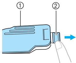 BROTHER INNOV-IS 700E - Slide the bobbin cover latch to the right. - 1