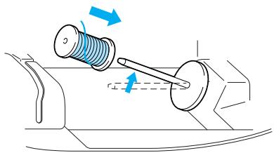 BROTHER INNOV-IS 700E - Place the spool of thread for the bobbin onto the spool pin. - 1