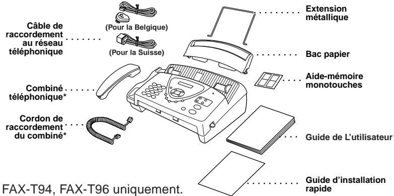BROTHER FAX-T96 - Éléments fournis - 1