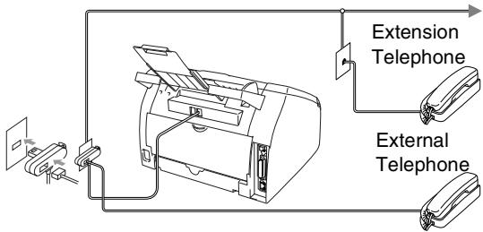 BROTHER 2820 - Connecting an external telephone - 1