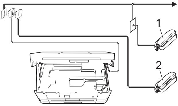 BROTHER MFC-J4410DW,  MFC-J4610DW,  MFC-J4710DW - Branchement d'un téléphone externe ou supplémentaire - 1