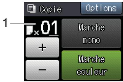 Copie Options x 01 + - Marche mono Marche couleur