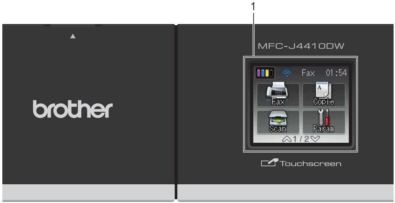 brother MFC-J4410DW Fax 01:54 Fax Copie Scan Param ^1/2♥ Touchscreen