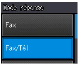 Mode réponse Fax Fax/Tél