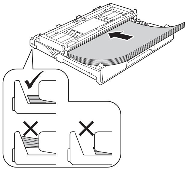 BROTHER MFC-J4410DW,  MFC-J4610DW,  MFC-J4710DW - Placez avec précaution le papier dans le bac à papier, côté à imprimer vers le bas. - 1