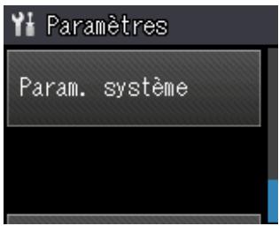 Paramètres Param. système