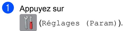 1 Appuyez sur (Réglages (Param)).