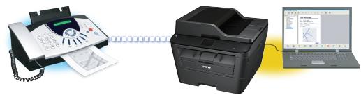 BROTHER DCP-L2500D,  DCP-L2540DN,  DCP L2500D - Recevoir des fax sur votre ordinateur (Windows® uniquement) - 1