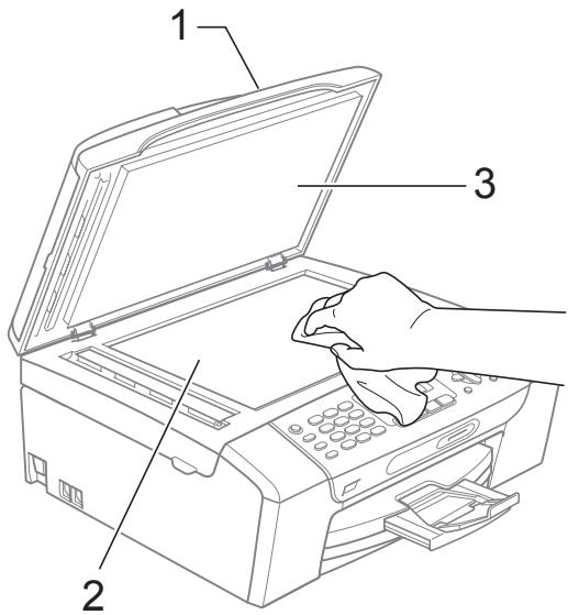 BROTHER MFC-250C - Cleaning the scanner glass - 1