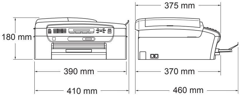 BROTHER MFC-250C - Dimensions - 2