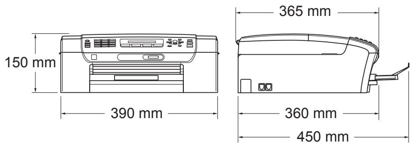 BROTHER MFC-250C - Dimensions - 1
