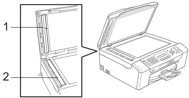 BROTHER MFC-250C - Cleaning the scanner glass - 2