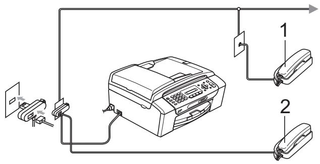 BROTHER MFC-250C - Connecting an external or extension telephone - 1
