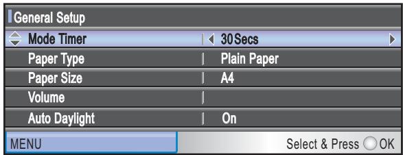 BROTHER MFC-490CW - Press ◀ or ▶ to choose 30Secs. - 1