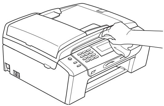 BROTHER MFC-490CW - Clean the outside of the machine as follows: - 2