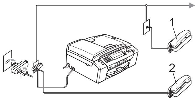 BROTHER MFC-490CW - Connecting an external or extension telephone - 1