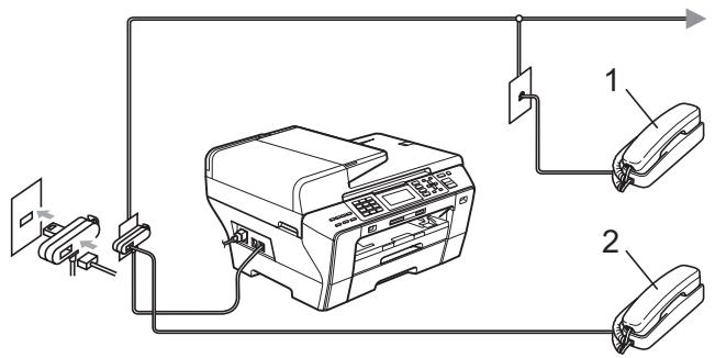 BROTHER MFC-6490CW - Connecting an external or extension telephone - 1