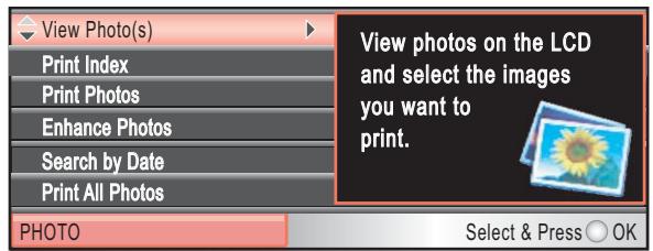 BROTHER MFC-6490CW - Entering PhotoCapture mode - 2