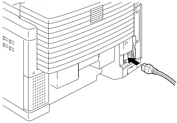 BROTHER HL-2400CEN - Installing the Power Cord and Turning the Printer On - 1