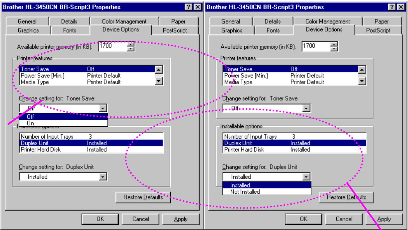 BROTHER HL-34500CN - Device Options Tab - 1