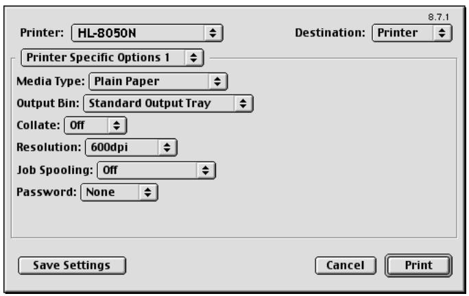 BROTHER HL-8050 - Specific options - 1